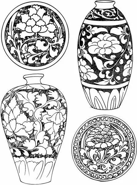 青花瓷素材圖案欣賞，中國(guó)傳統(tǒng)藝術(shù)就是這么美