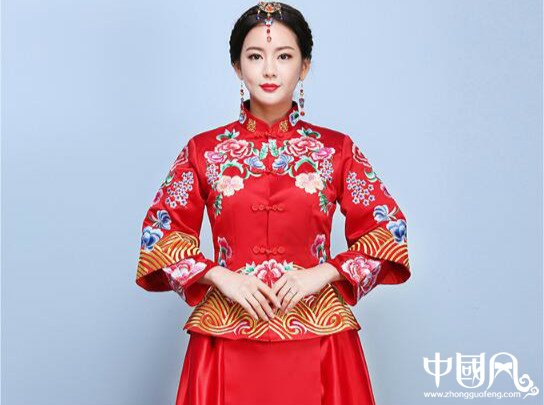 中國風(fēng)龍鳳褂嫁衣中式婚禮禮服