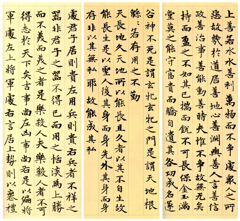 楷書四大家之趙孟頫《道德經(jīng)》（節(jié)選）欣賞