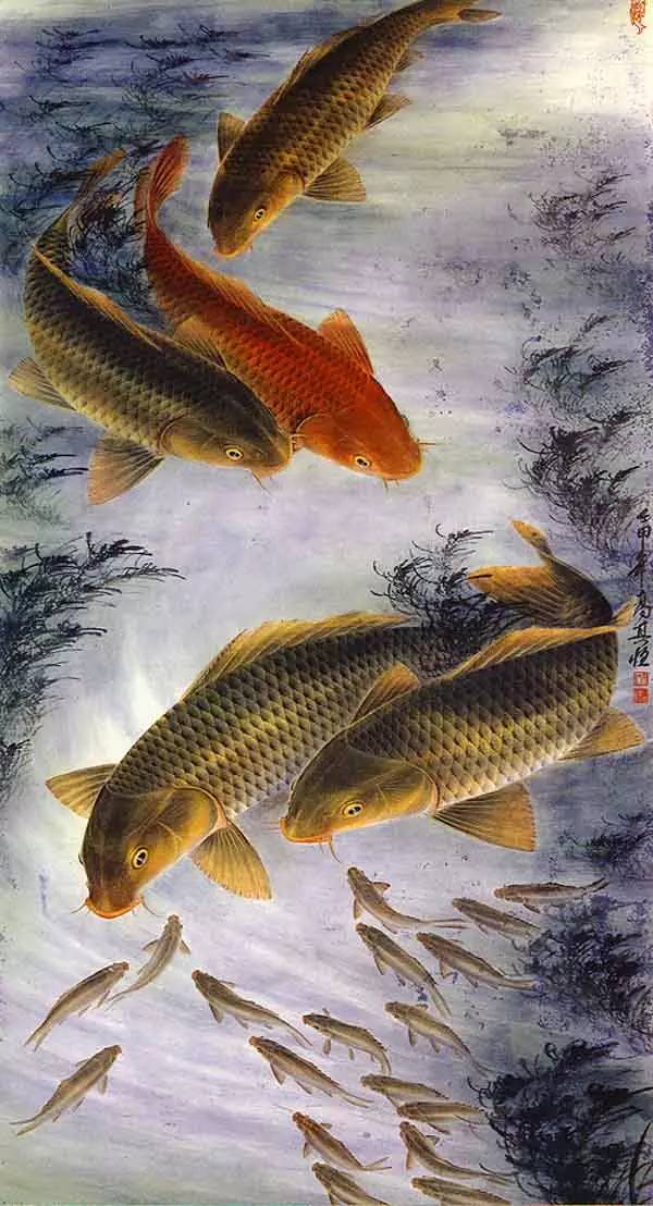 超逼真的詩意國畫魚：令人驚嘆的如魚得水