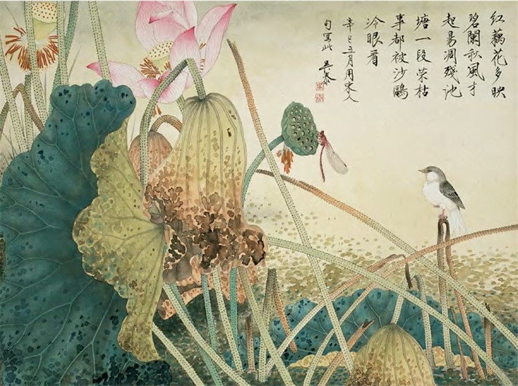 吳泰花鳥山水繪畫作品欣賞