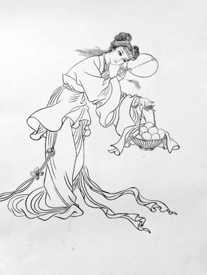 27幅白描仕女圖：一筆一畫勾勒出仕女美