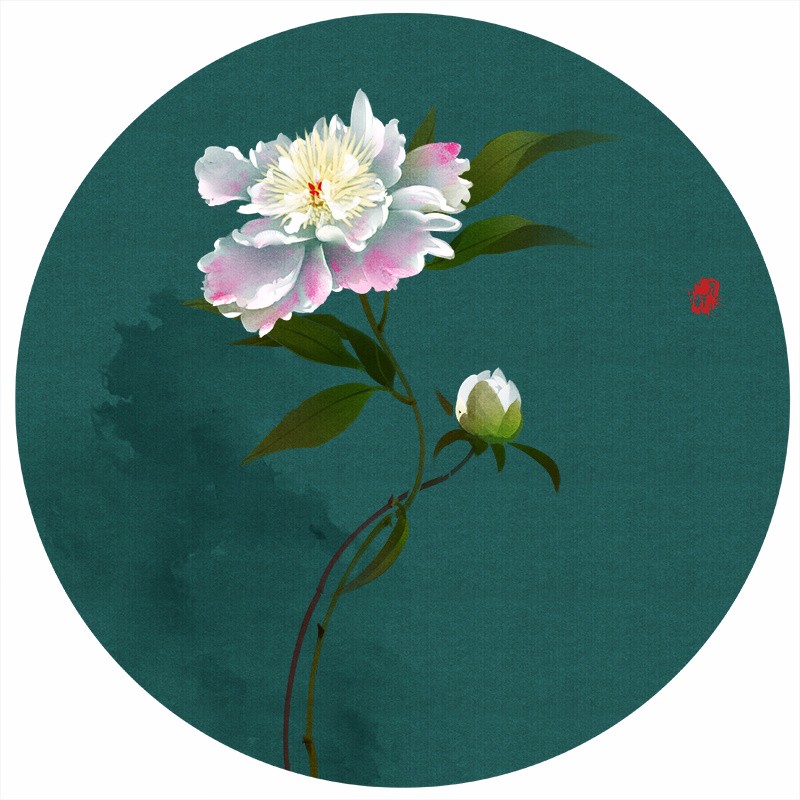 清新古風(fēng)花卉插畫(huà)，清雅如詩(shī)的插畫(huà)圖片