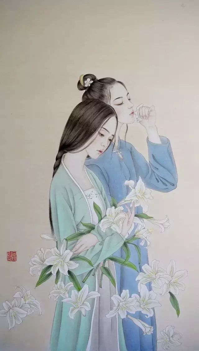 古風(fēng)詩意手繪插畫：一場(chǎng)風(fēng)花雪月任飄搖美！